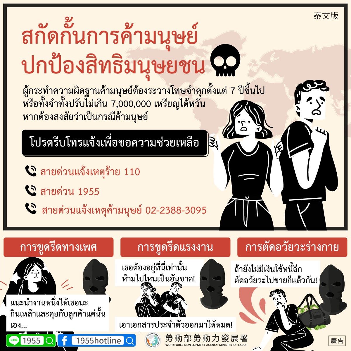 杜絕人口販運_泰-v4.jpg 【轉知】重視人權!全民同心協力,打擊人口販運!照片